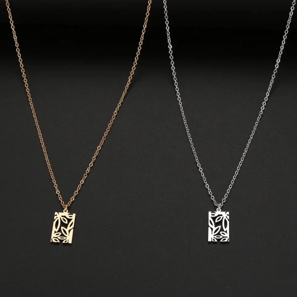 ⚜️[𝟯/$𝟭𝟴]⚜️NEW Floral Charm Stainless Steel Necklace - Picture 7 of 11